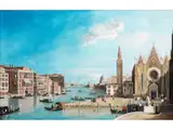 Der Canal Grande mit Santa Maria Della Carita und Santa Maria Della Salute by William James, oil on canvas, offered Mar 2025