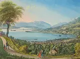 Richterswil by Jakob Eggli, gouache, sold Jun 2015