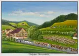 Viehschau Brunnadern", 1964 by Ulrich Martinelli, oil, sold Jun 2015