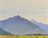 Sulegg und Schwalmeren", 1946 by Louis Dürr, oil on canvas, sold Jun 2015