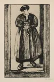 Dans l‘escalier by Edouard Vallet, 1915, etching, sold Jun 2015