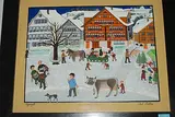 Der Landsgemeindeplatz in Appenzell, im Winter by Anton Koller, oil on board, sold Jun 2015