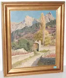 In den Weinbergen, 1928 by Jakob Herzog, oil on board, sold Jun 2015