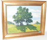 Baumbestandene Hügelkuppe by Jean d.J. Renggli, oil on canvas, offered Jun 2015