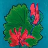 Water Lilies", 2013 by Karina Wisniewska, acrylic, offered Jun 2015