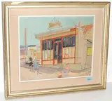 Café du Pont by Rudolf Zender, oil on board, sold Jun 2015