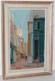 Rue des Halles", 1954 by Rudolf Zender, oil on canvas, sold Jun 2015