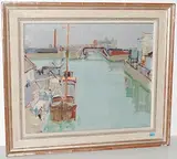 Seinhafen bei Paris, 1953 by Rudolf Zender, oil on canvas, sold Jun 2015