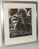 Zwei vorbeistürmende Pferde by Hans Erni, 1964, color lithograph, sold Jun 2015