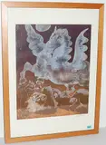 Rasender Pegasus by Hans Erni, 1973, color lithograph, sold Jun 2015