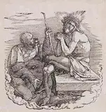 Der Schmerzensmann und der Landsknecht by Albrecht Dürer, woodcut, sold Dec 2014
