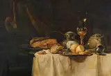 Banketje mit Römerschraube und liegendem Krug by Pieter de Nijs (auch Nys), 1644, oil on panel, sold Dec 2014