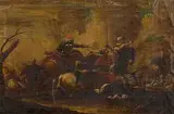 Gegenstücke: Schlachtenszenen aus den Türkenkriegen by Österreich, 18. Jahrhundert, oil on canvas, sold Dec 2014