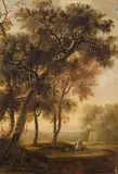 Reisende in einer Landschaft by Holland, um 1700, oil on panel, offered Dec 2014