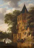 Kirche an einem Kanal by Roelof Jansz van Vries, oil on panel, sold Dec 2014