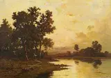 L'étang les hautes herbes by Léon Richet, 1895, oil on canvas, sold Dec 2014