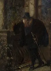 Bärtiger Mann mit Degen by München, 2.Hälfte 19.Jh., oil on board, offered Dec 2014