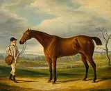 Jockey mit seinem Pferd by England, um 1800, oil on canvas, sold Dec 2014