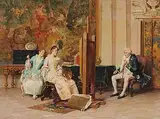 Die junge Künstlerin by Václav Brožík, oil on canvas, sold Dec 2014
