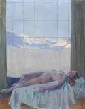 Liegender Akt vor dem Fenster by Ernst Stöhr, 1905, oil on canvas, sold Dec 2014