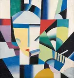 Abstraktes Portrait by Russland, um 1930, oil on canvas, sold Dec 2014