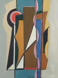 Forme Concrete by Silvano Bozzolini, 1948, oil on canvas, sold Dec 2014
