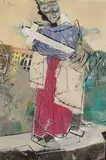 Brückenheiliger by Franz Xaver Fuhr, 1964, oil on canvas, sold Dec 2014