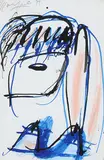 Portrait by Jürgen Messensee, 1979, mixed media, offered Dec 2014