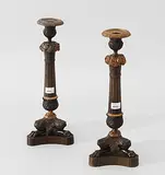 Seconde Empire, 2.Hälfte 19.Jh by 1 Paar Kerzenstöcke, bronze, sold Dec 2014
