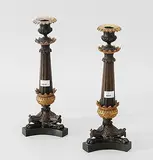 Seconde Empire, 2.Hälfte 19.Jh by 1 Paar Kerzenstöcke, bronze, sold Dec 2014