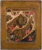 Russisch, um 1700 by Höllenfahrt und Auferstehung Christi, tempera, offered Dec 2014
