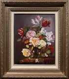 Still Life Bouquet by Joseph Fürst, oil on canvas, sold Feb 2024