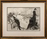 La Promenade by Edgar Chahine, 1902, etching and drypoint on ivory woven paper, sold Feb 2024