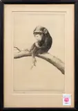 Untitled by Leonard Robert Brightwell, etching, sold Feb 2024