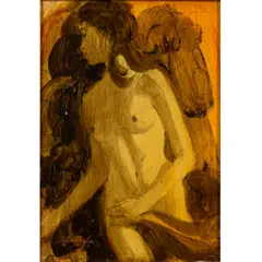 Untitled by Ed Diffenderfer, acrylic on board, sold Feb 2024