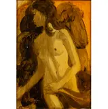 Untitled by Ed Diffenderfer, acrylic on board, sold Feb 2024