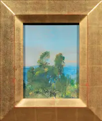 Untitled Landscape by Stephanie Sanchez, 2004, oil on panel, sold Feb 2024