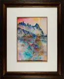 Makua by Patrice Pendarvis, watercolor and rice paper collage, sold Feb 2024
