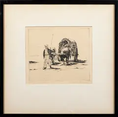 Untitled by Paul Whitman, etching, sold Feb 2024