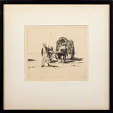 Untitled by Paul Whitman, etching, sold Feb 2024