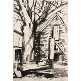 Untitled by William S. Rice, etching, sold Feb 2024