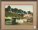 Marina by Frederick Cole, watercolor, sold Feb 2024