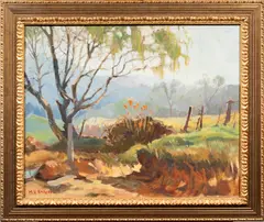 California Meadow by Marques E. Reitzel, oil on canvas, sold Feb 2024
