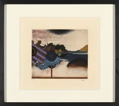 Abstracted Landscape by Tuvia Beeri, etching, sold May 2026