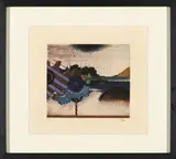 Abstracted Landscape by Tuvia Beeri, etching, sold May 2026