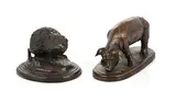 Hedgehog and Pig by Carlos Neto, bronze stamped, sold May 2026