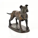 Staffie by Carlos Neto, bronze stamped, sold May 2026