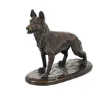 German Shepherd by Carlos Neto, bronze stamped, sold May 2026