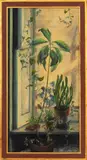 Windowsill Garden by Charles Blum, 1966, Oil on Panel, sold Jun 2025