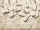 Studio Still Life I by Elfi Schuselka, circa 1980, Acrylic on Paper, sold Jun 2025